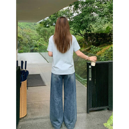 <曾小咸推荐>4.17现货秒杀 ！微信超特价！韩系小狗印花开叉短袖 日常149.99 立减80 秒杀69.99！！ 商品图4