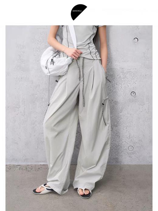 半圆/C61130295/垂感弯刀裤 商品图4