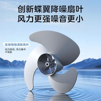 美的（Midea）【暴风循环】空气循环扇大风量摇头电风扇家用台式落地扇轻音卧室节能小风扇柔风轻羽扇 FGA24TQ 商品图5