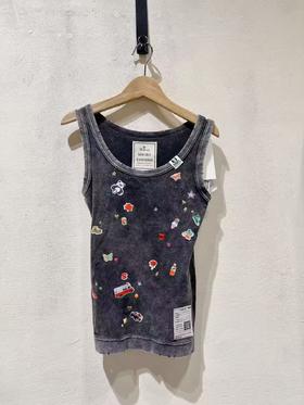 女款印花背心上衣hu019