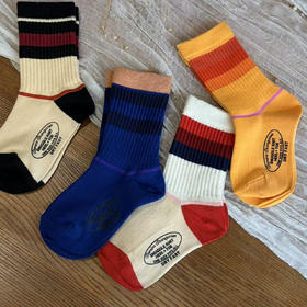 2026春夏新色儿童亲子日潮糖果配色松紧口百搭中高筒袜四色入