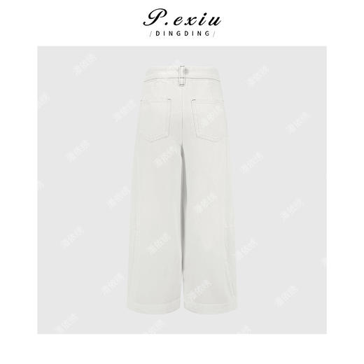 PanYiXiu/潘依绣亚麻天丝复古水洗立体剪裁重工压褶显瘦气球牛仔裤 S881632 商品图1