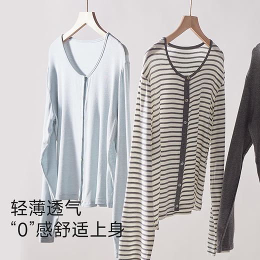 【直降34.9】天丝亚麻开襟长袖 商品图3