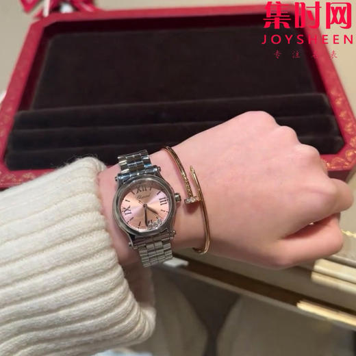 萧邦快乐钻系列 快乐钻石英手表 小号30mm 3钻，大号36mm 5钻，女士腕表 商品图13
