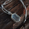 【天然正品】A货翡翠AU750白金镶天然细腻白色冰种六边形翡翠吊坠项链20.4*9.0*4.5MM（皆取最大值）030425AH58 商品缩略图4