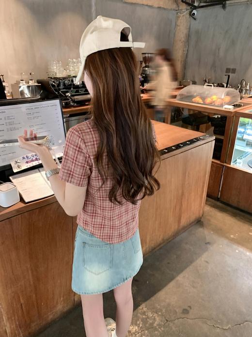 <曾小咸推荐>4.17现货秒杀 ！微信超特价！韩系格子polo领短袖 日常159.99 立减90 秒杀69.99！！ 商品图8