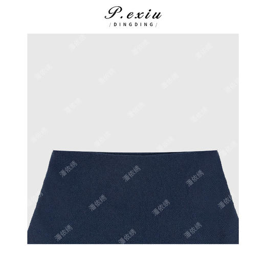 PanYiXiu/潘依绣羊毛法式小众简约百搭慵懒风一字肩镂空针织衫 ZZ1156 商品图2