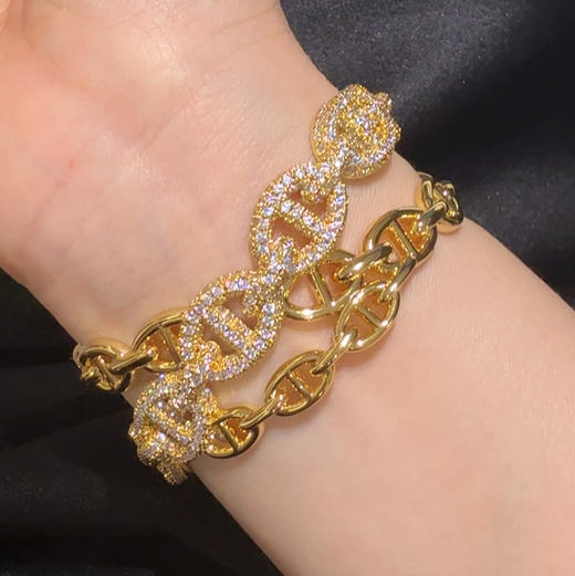 GAONAS高纳仕  时尚贵气猪鼻子手镯 11825SGO 商品图3