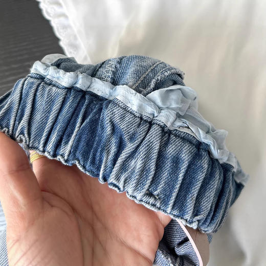 2026新款夏款棉质牛仔布童装 可爱卡通绣花牛仔短裤 商品图1