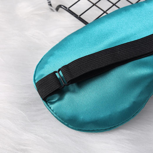 【亲肤顺滑 + 遮光护眼】双面仿真丝眼罩印花睫毛缓解疲劳午休旅行居家睡眠护眼罩简约缎面。xb 商品图3