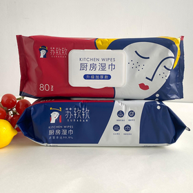 苏软软80片厨房湿巾升级加厚款