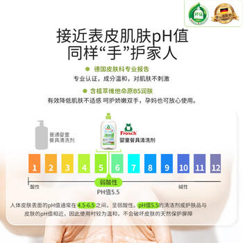 Frosch婴童餐具洗洁精 500ml 温和配方 温和去污 德国原装进口 /家庭清洁/纸品 /家庭环境清洁 /洗洁精 商品图2