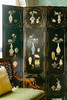 独角鹿西洋古董20世纪初期中国出品「清供博古」主题黑地漆木描金装饰硬石镶嵌双面六曲屏风 商品缩略图4