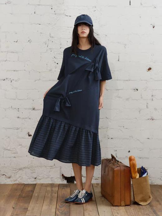 半圆/C66750342/解构拼接印花连衣裙 商品图0