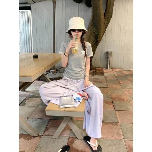 <曾小咸推荐>4.17现货秒杀 ！微信超特价！韩系镂空正肩t恤 日常119.99 立减60 秒杀59.99！！ 商品图4