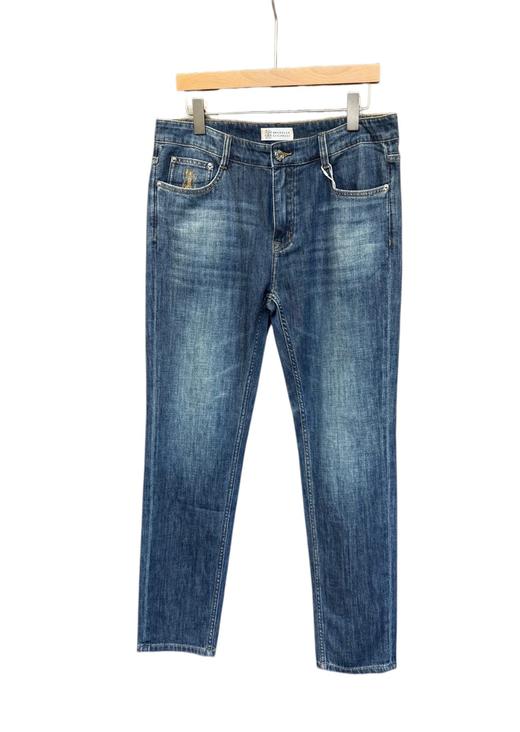 男款口袋刺绣牛仔裤长裤la006 商品图0