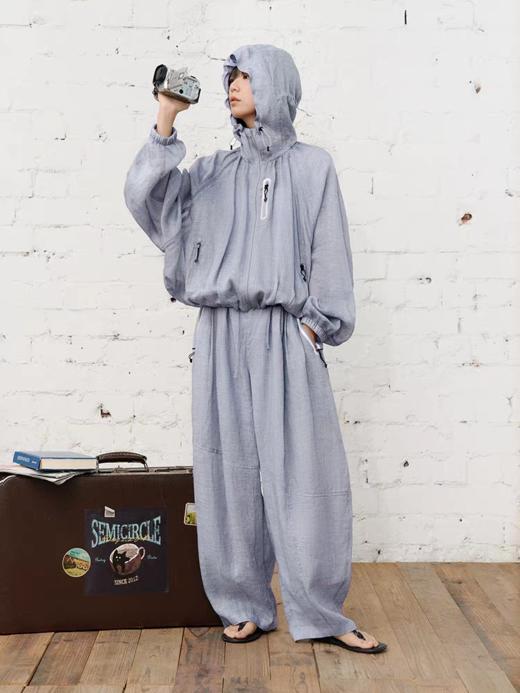 半圆/C66130435/休闲解构弯刀裤 商品图1