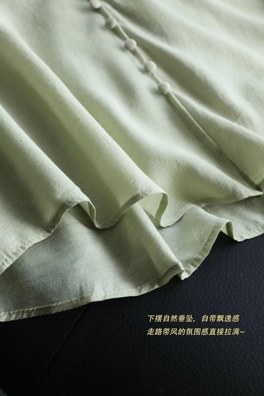 朱珠代言伊*丽同款，可系绳包扣醋酸衬衫  26Y04078- 商品图10