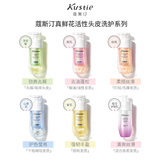 蔻斯汀玫瑰双舱花瓣柔顺丝滑洗发水500ml 商品图3