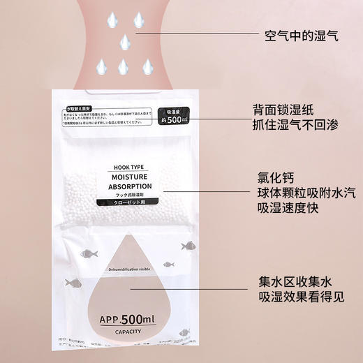 【9.9抢500g❗️防霉防潮除湿袋】加大容量，轻轻一挂，长效吸湿，时刻享受干爽！干燥剂宿舍学生衣柜吸湿盒回南天吸潮神器 商品图1