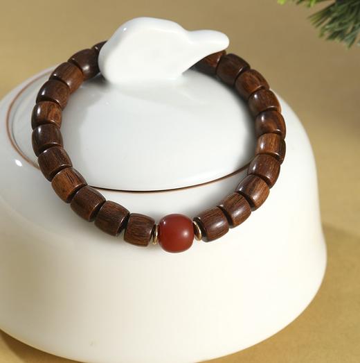 上新了故宫木质手串·贡木直切珠&红玛瑙手串 商品图1