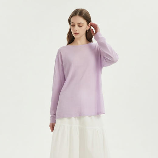 【2件9折】【Petit Bari】Petit Bari垂坠感莱赛尔亚麻开衩罩衫遮阳上衣 商品图0