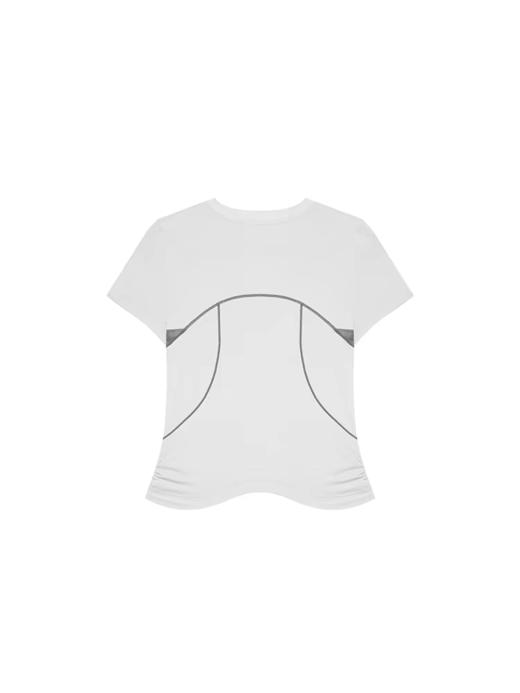 半圆/C65770291/圆领撞色拼接T恤 商品图3