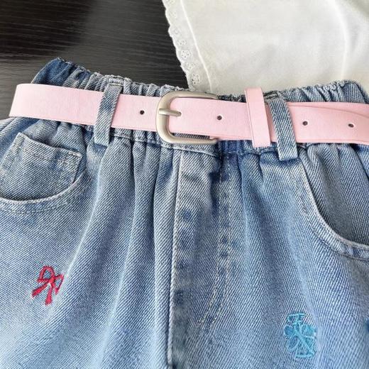 2026新款夏款棉质牛仔布童装 可爱卡通绣花牛仔短裤 商品图3