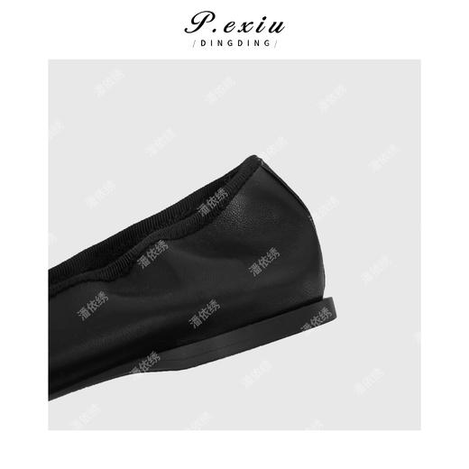 PanYiXiu/潘依绣小羊皮蝴蝶结柔软浅口单鞋芭蕾舞鞋 QL101601 商品图3