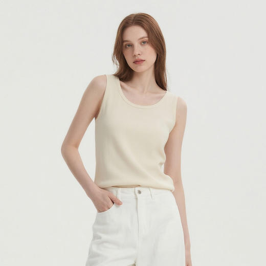 【2件9折】【Petit Bari】简约百搭条纹薄款针织背心 商品图2