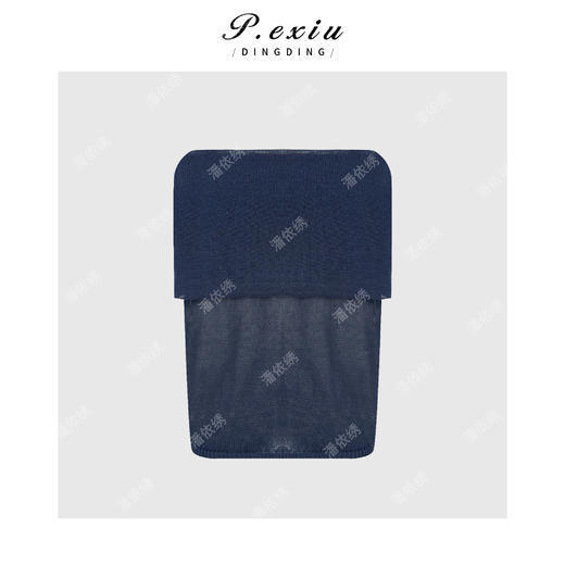 PanYiXiu/潘依绣羊毛法式小众简约百搭慵懒风一字肩镂空针织衫 ZZ1156 商品图1