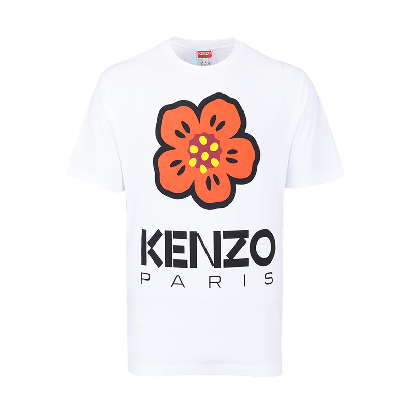 【超惠秒】KENZO 高田贤三 男士 全棉海棠花logo质感圆领短袖T恤 11894