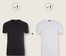 2604315    圆领T2件(一黑+一白)