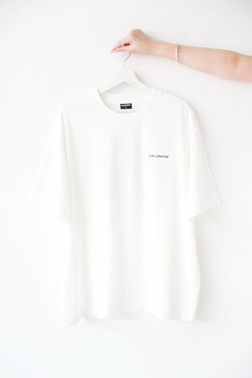 背后山系印花tee，户外工装风格。情侣大印花圆领纯色t恤E041686 商品图4