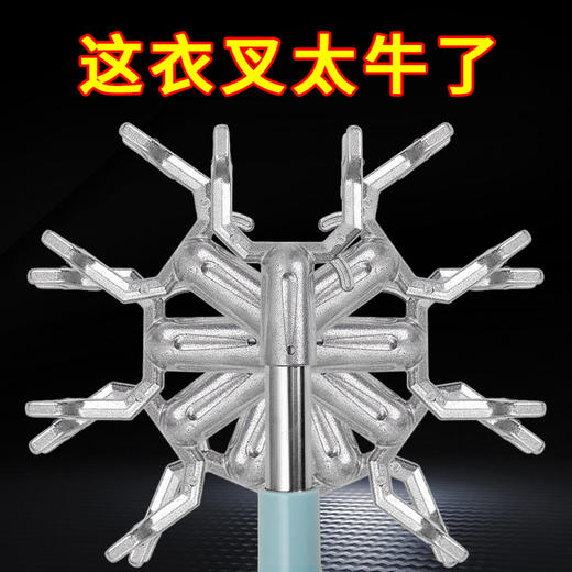 【可伸缩调节长度、加粗不锈钢耐用】不锈钢衣叉可伸缩阳台撑衣晾衣杆衣架叉家用取衣杆.TA 商品图3