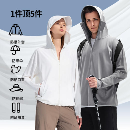 宽松版男女款【德国 、日本 33国认证】素湃Supield落肩宽松版防晒衣F587 宽松蝙蝠袖版型 干脆利落 面料透气凉感 下摆抽绳设计 多角度防晒 商品图3