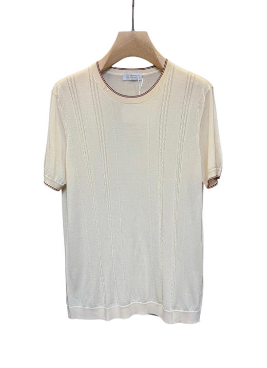 男款麻花针织短袖T恤la006 商品图1