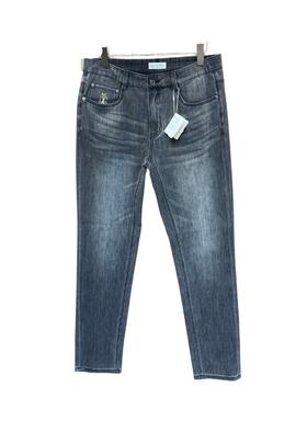 男款口袋刺绣牛仔裤长裤hu006