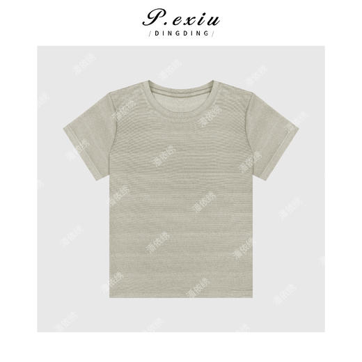 04-3潘依绣丁丁宠粉【璀璨星空】金属质感柔软舒适圆领短袖T恤 W-62999 商品图1