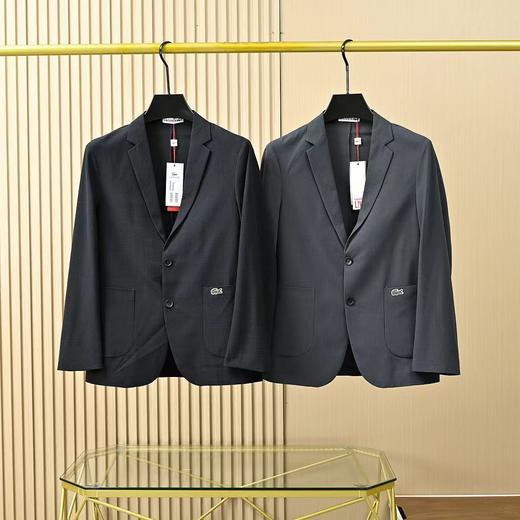 法国e鱼男士2026春夏季男士双色薄款泡泡纱商务防晒休闲西服 商品图0