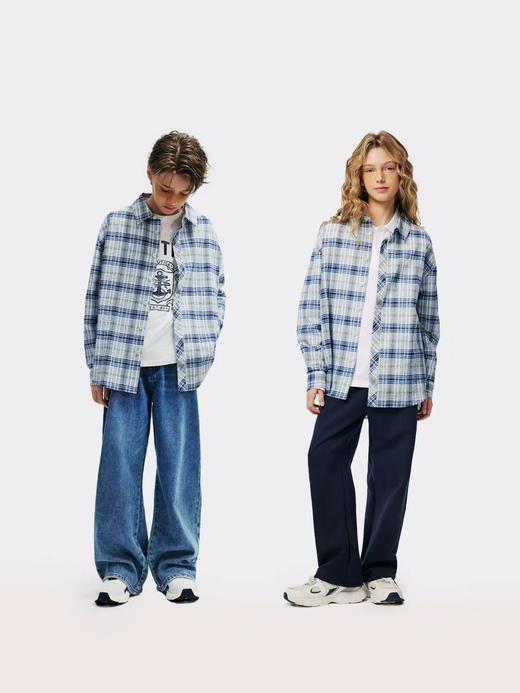 8楼 NAUTICA诺帝卡童装男童格子衬衫长袖儿童衬衣春夏装上衣女孩外套吊牌价369元活动价221元 商品图0