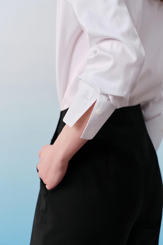 G2000女装SS26商场新款【BLACK]【棉桑蚕丝混纺/免烫防皱】修身衬衫61925003 商品图3