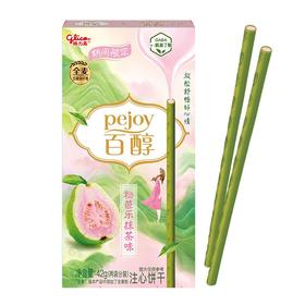 格力高百醇 粉芭乐抹茶味注心饼干 42g/盒