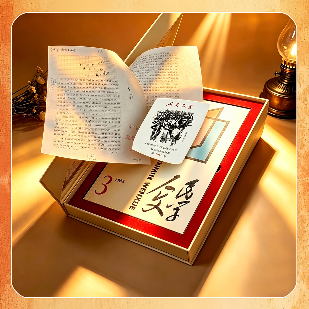 《红高梁》刊发四十周年礼盒:人民文学原刊复刻+手稿+收藏证