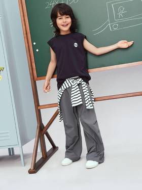 8楼摩安珂儿童little MO&Co.26年夏季新款三三同款active系列|速干环保蓝标休闲运动长裤KBF2PAT015【吊牌价：429 元 ，活动价：386元】