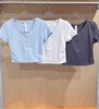 4楼MOLYVIVI V领水波纹抽褶T 款货号：MLLJ96060吊牌价128折后102 商品缩略图3