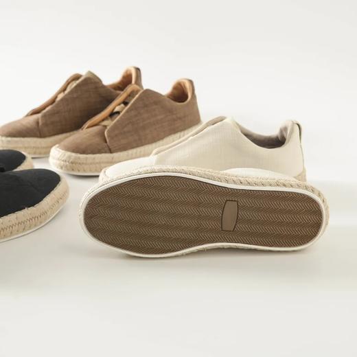 【zf1-6809】羔端明星款！男子高密亚麻渔夫一脚蹬休闲鞋！！ 商品图2