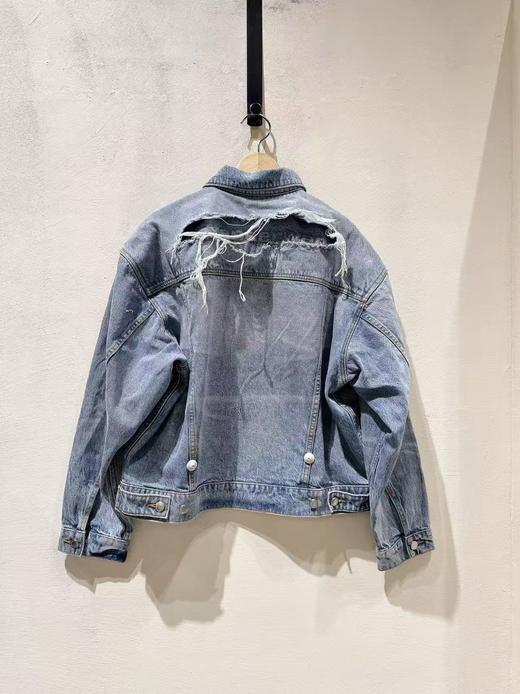 女款后背破洞牛仔外套la002 商品图1