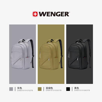 威戈15.6英寸电脑包通勤双肩包背包书包旅行包男女黑色 商品图7