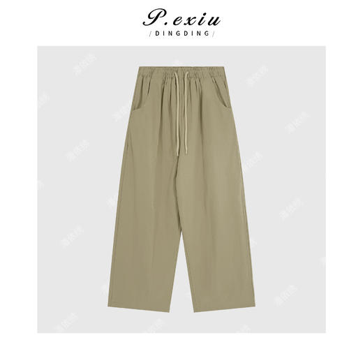 04-3潘依绣丁丁宠粉100%棉简约百搭宽松松紧腰棉裤休闲裤Q13348 商品图0